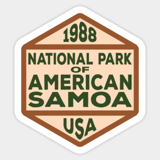 National Park of American Samoa badge Sticker